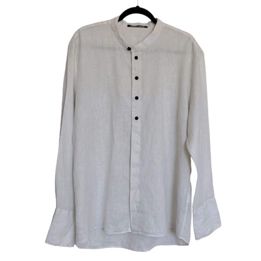 Hannes Roether 100% Linen Long Sleeve Shirt Size XL